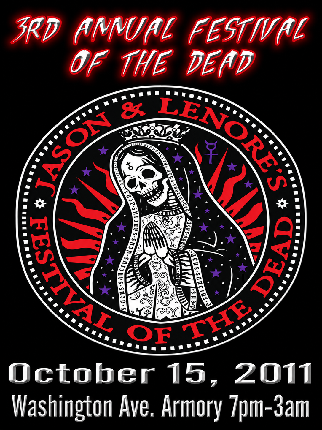 3rd Annual Festival of the Dead 2011 event poster