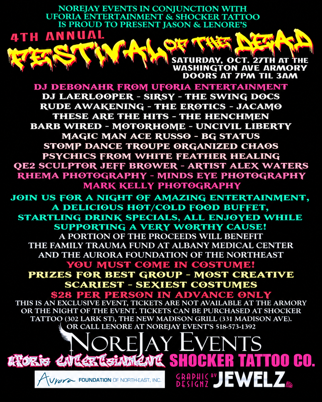 The 4th Annual Festival of the Dead 2012 event flyer